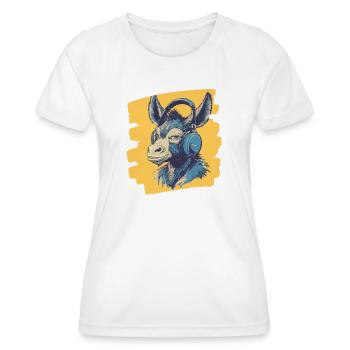 Esel - Frauen Funktions-T-Shirt - Weiß - Vorne - AI Model Female 172 dark (172cm)