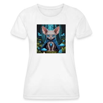 Goblin Sphynx - Frauen Funktions-T-Shirt - Weiß - Vorne - AI Model Female 172 dark (172cm)