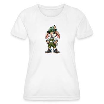 Bayerischer Hase - Frauen Funktions-T-Shirt - Weiß - Vorne - AI Model Female 172 dark (172cm)