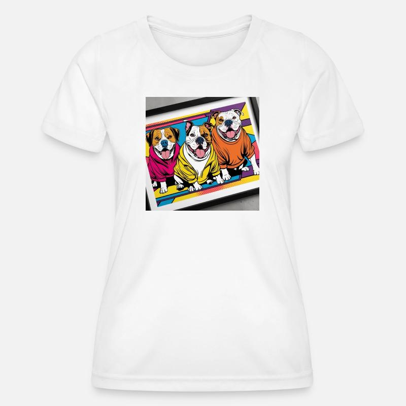 Funny Dogs - Women's Functional T-Shirt - white
