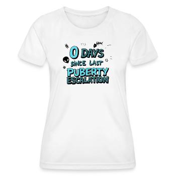 Chemise amusante Escalade de la puberté - T-shirt sport Femme - blanc - Devant - AI Model Female 172 dark (172cm)