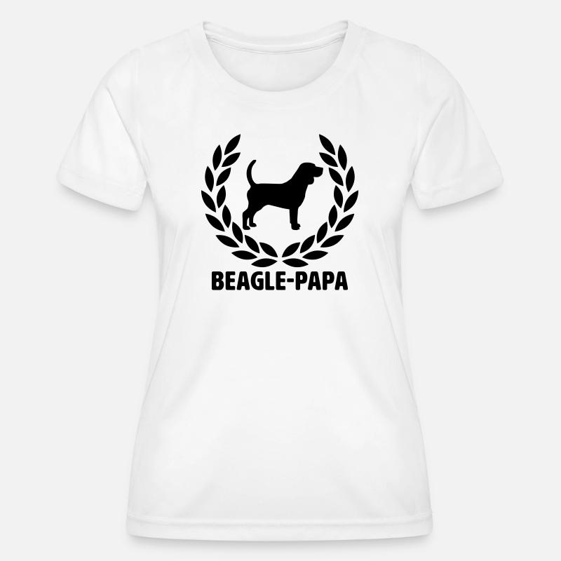 Beagle Dad - Women's Functional T-Shirt - white