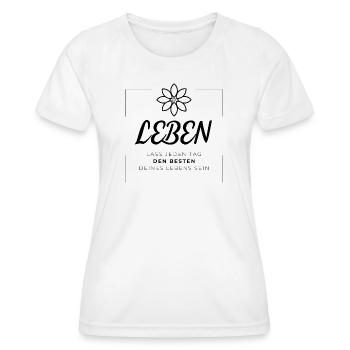 Sagesse - Vie - T-shirt sport Femme - blanc - Devant - AI Model Female 172 dark (172cm)
