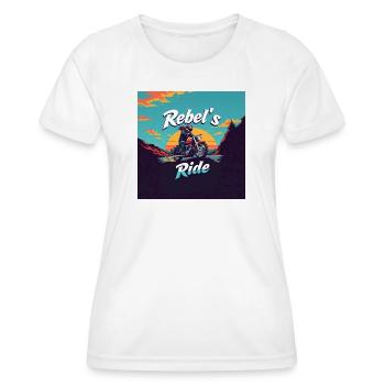 Rebel s Ride - T-shirt sport Femme - blanc - Devant - AI Model Female 172 dark (172cm)