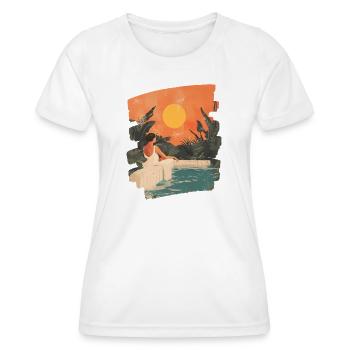 Détente Méditation Prendre soin de soi - T-shirt sport Femme - blanc - Devant - AI Model Female 172 dark (172cm)