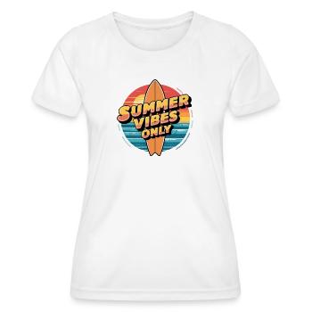 Nur Sommer-Vibes - Frauen Funktions-T-Shirt - Weiß - Vorne - AI Model Female 172 dark (172cm)