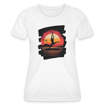 Yoga Namaste Meditation - Frauen Funktions-T-Shirt - Weiß - Vorne - AI Model Female 172 dark (172cm)