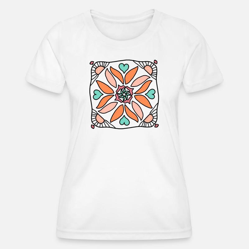 Sun Mandala - Women's Functional T-Shirt - white