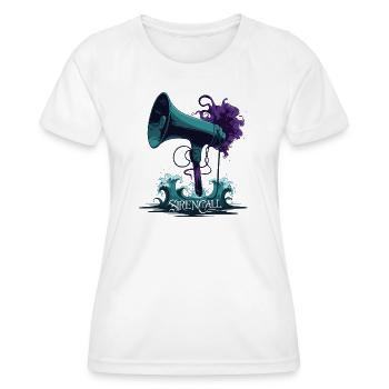 Mégaphone Sirène Appel - T-shirt sport Femme - blanc - Devant - AI Model Female 172 dark (172cm)