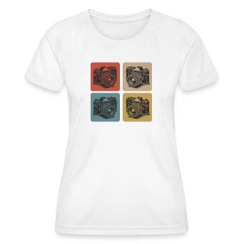 Retro Kamera – Fotografie Liebe - Frauen Funktions-T-Shirt - Weiß - Vorne - AI Model Female 172 dark (172cm)