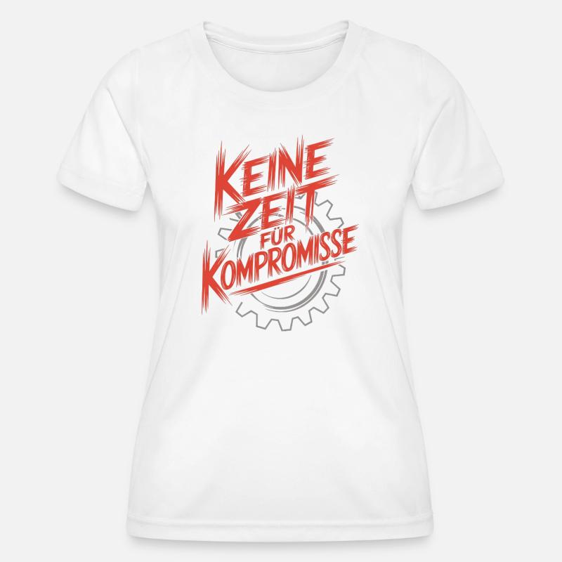 No time for compromise red - Women's Functional T-Shirt - white