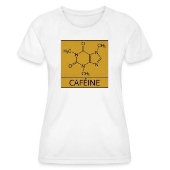 molécule de caféine - T-shirt sport Femme - blanc - Devant - AI Model Female 172 dark (172cm)