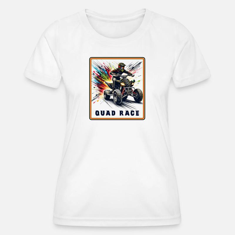 Course de quad – Explosion de vitesse - T-shirt sport Femme - blanc
