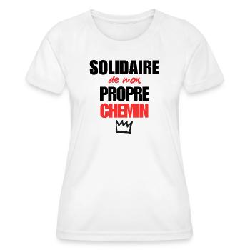 Mon propre chemin - T-shirt sport Femme - blanc - Devant - AI Model Female 172 dark (172cm)