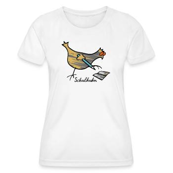 Cadeau RIKELS pour les poulets scolaires cool - T-shirt sport Femme - blanc - Devant - AI Model Female 172 dark (172cm)