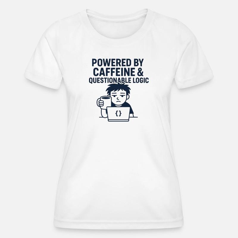Coffee Machine and Technical Style - Women's Functional T-Shirt - white