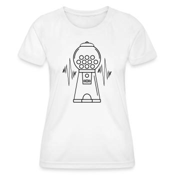 Machine à chewing-gum Puls - T-shirt sport Femme - blanc - Devant - AI Model Female 172 dark (172cm)