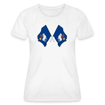 Gotland, Schweden – Doppelter Stolz - Frauen Funktions-T-Shirt - Weiß - Vorne - AI Model Female 172 dark (172cm)