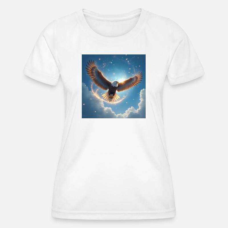 Power Animal Eagle in the Sky - Women's Functional T-Shirt - white