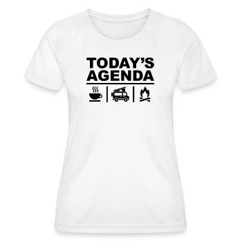 Todays Agenda - Frauen Funktions-T-Shirt - Weiß - Vorne - AI Model Female 172 dark (172cm)
