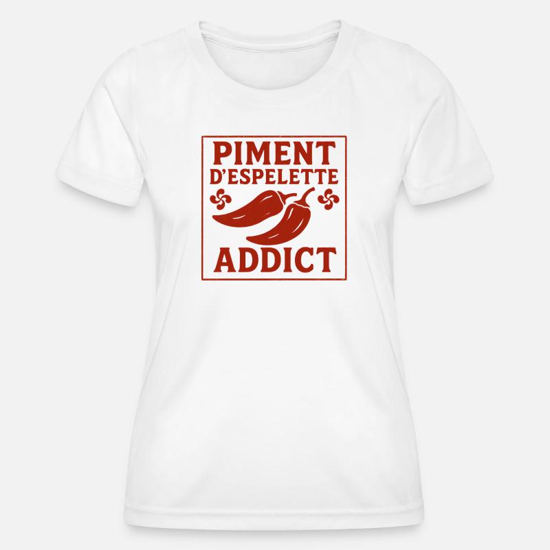 Addicted to Basque Espelette pepper - Women's Functional T-Shirt - white