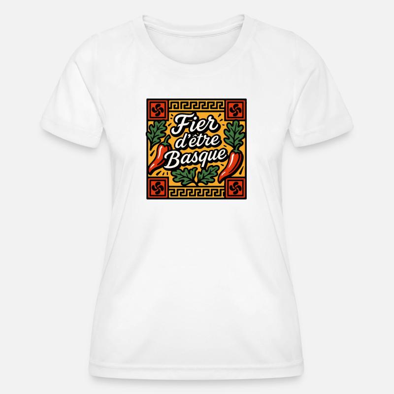 Proud to be Basque chili pepper - Women's Functional T-Shirt - white