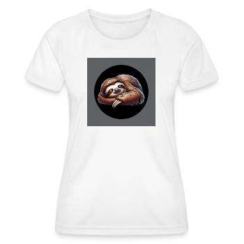 Sloth - always stay cool with the calm - Women's Functional T-Shirt - white - Front - AI Model Female 172 dark (172cm)