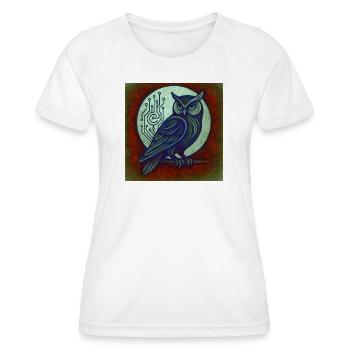 Dkital Eule - Frauen Funktions-T-Shirt - Weiß - Vorne - AI Model Female 172 dark (172cm)