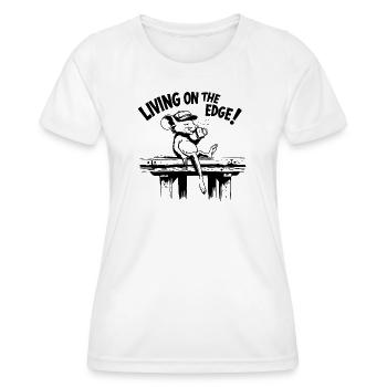 Little mouse Living on the edge - Women's Functional T-Shirt - white - Front - AI Model Female 172 dark (172cm)