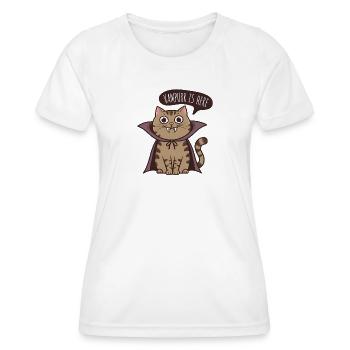 Der Vampir ist da - Frauen Funktions-T-Shirt - Weiß - Vorne - AI Model Female 172 dark (172cm)