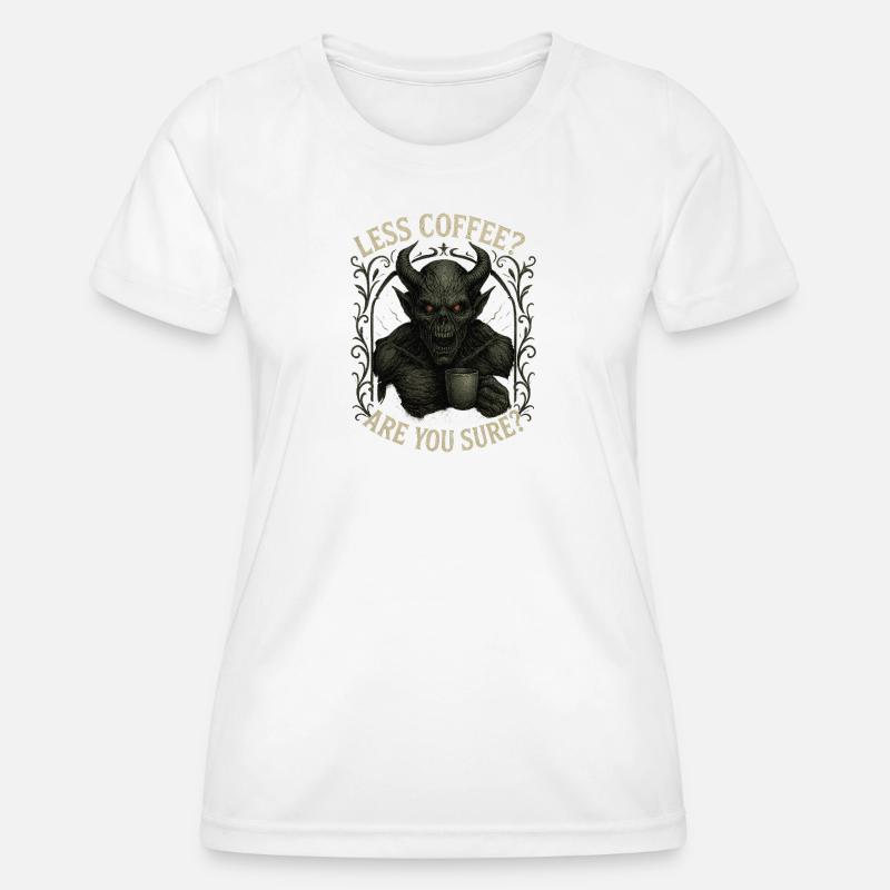 Dark Roast Coffee Demon - Women's Functional T-Shirt - white