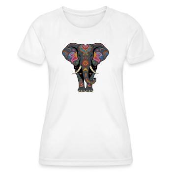 Elefant Rüsseltier Afrika Safari Wildnis Elefanten - Frauen Funktions-T-Shirt - Weiß - Vorne - AI Model Female 172 dark (172cm)