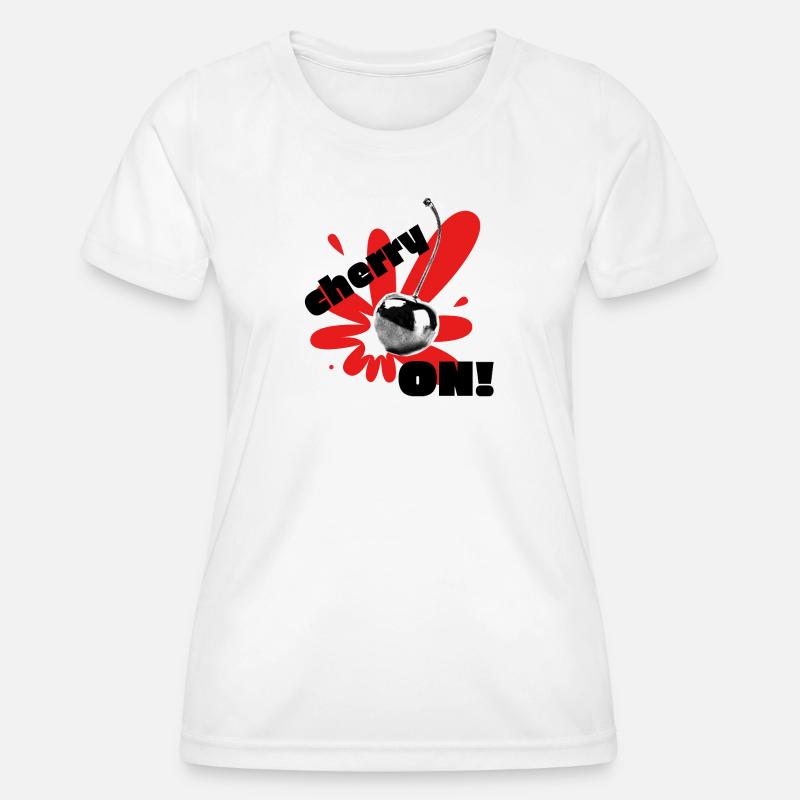Cherry on! - Women's Functional T-Shirt - white
