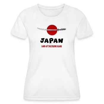 Japan – Land der aufgehenden Klinge - Frauen Funktions-T-Shirt - Weiß - Vorne - AI Model Female 172 dark (172cm)