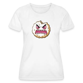 Aggressiver Kekspopup mit Pinkaugen - Frauen Funktions-T-Shirt - Weiß - Vorne - AI Model Female 172 dark (172cm)