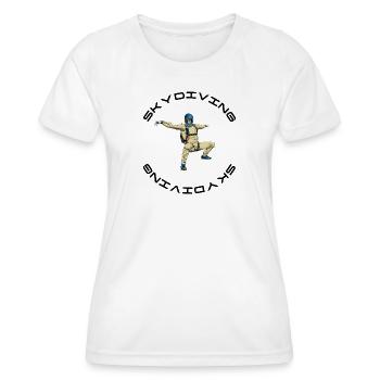 Skydiving - Women's Functional T-Shirt - white - Front - AI Model Female 172 dark (172cm)