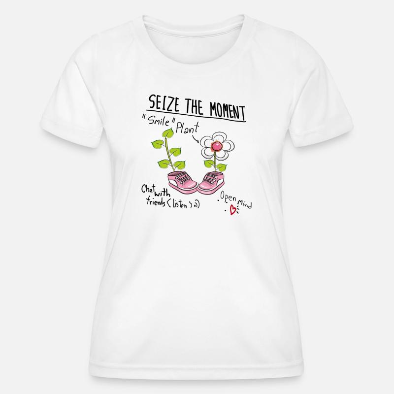 seize the moment - Women's Functional T-Shirt - white