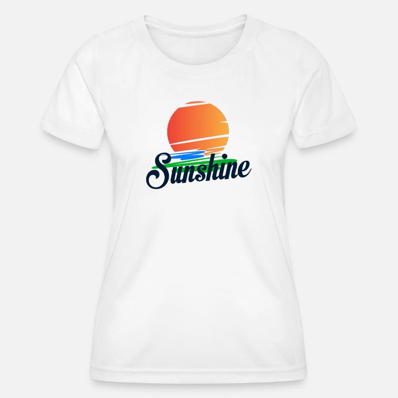 Tropical "Summer" lettering - summer design - Women's Functional T-Shirt - white