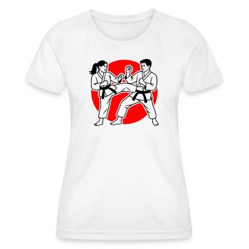 Karate Kumite - Women's Functional T-Shirt - white - Front - AI Model Female 172 dark (172cm)