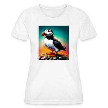 puffin - Women's Functional T-Shirt - white - Front - AI Model Female 172 dark (172cm)