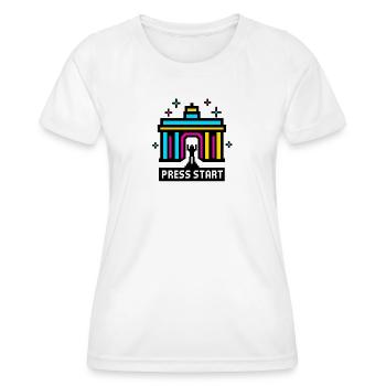 Press Start Berlin - Women's Functional T-Shirt - white - Front - AI Model Female 172 dark (172cm)