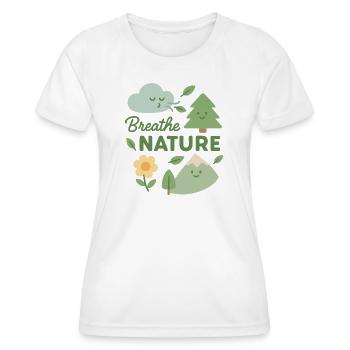Respire nature - T-shirt sport Femme - blanc - Devant - AI Model Female 172 dark (172cm)