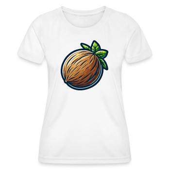 Tropische Nuss gezogen - Frauen Funktions-T-Shirt - Weiß - Vorne - AI Model Female 172 dark (172cm)