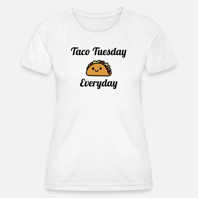 Whimsical Taco  Design - Women's Functional T-Shirt - white