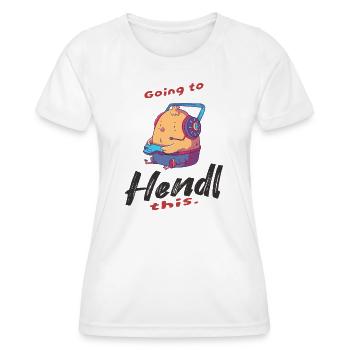 Chick with gaming accessories - Women's Functional T-Shirt - white - Front - AI Model Female 172 dark (172cm)