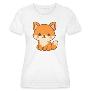 Niedliches Fuchs Motiv - Frauen Funktions-T-Shirt - Weiß - Vorne - AI Model Female 172 dark (172cm)