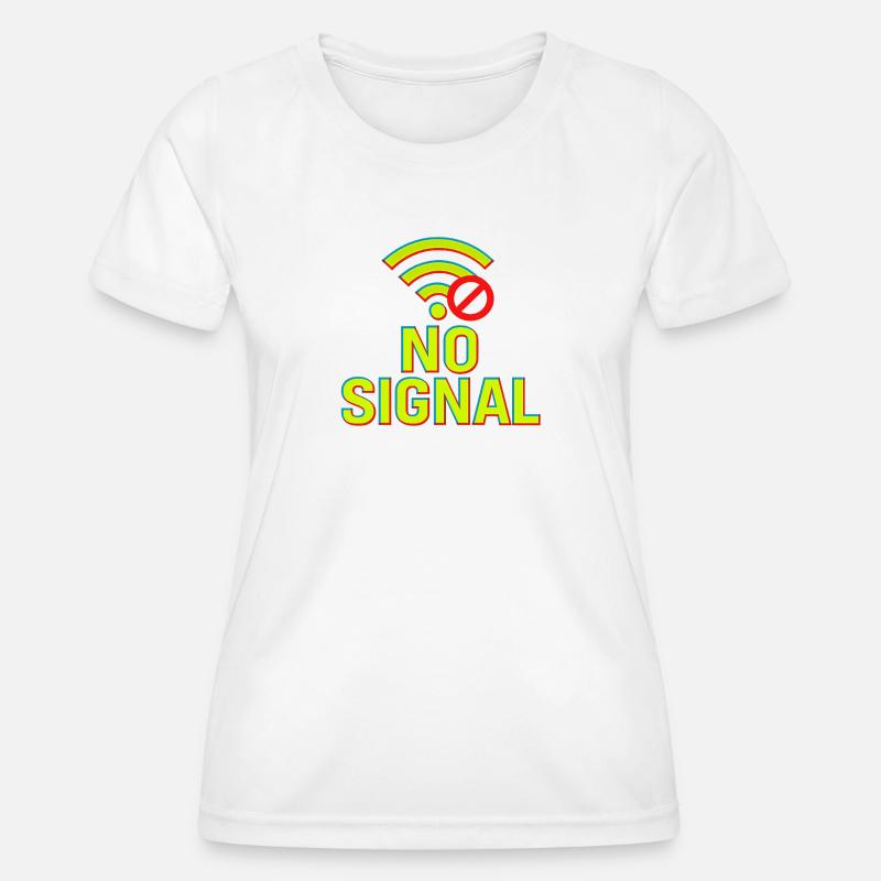 Glitch Tech Design - Women's Functional T-Shirt - white