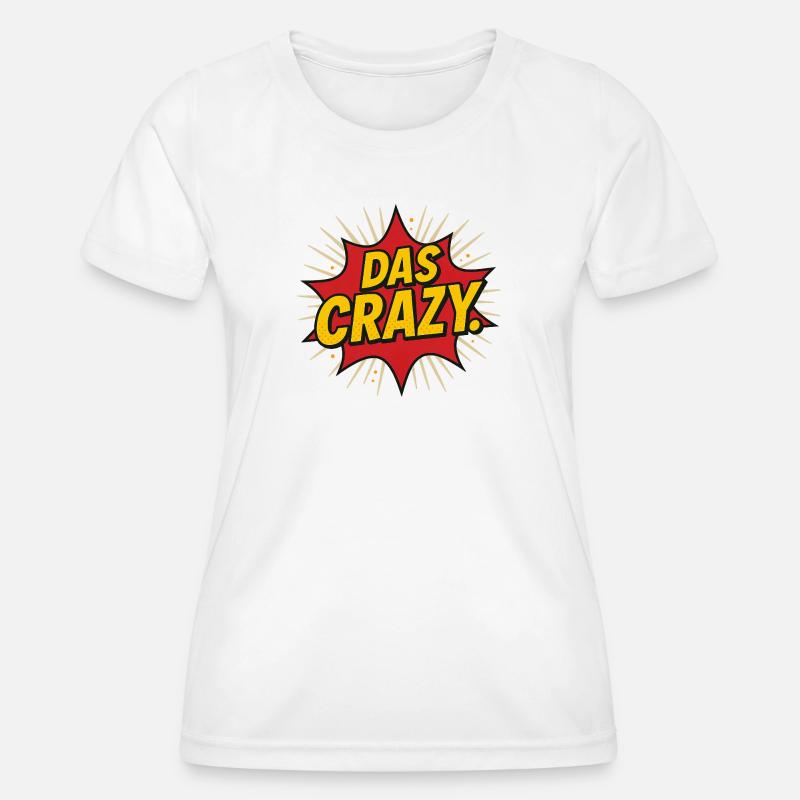 Conception de texte d’explosion de bande dessinée - T-shirt sport Femme - blanc