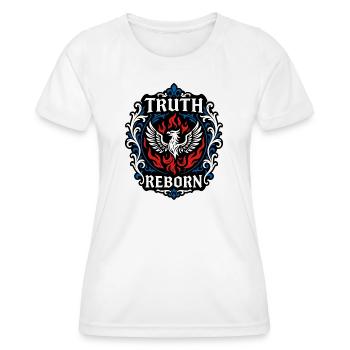 Truth Reborn - Frauen Funktions-T-Shirt - Weiß - Vorne - AI Model Female 172 dark (172cm)