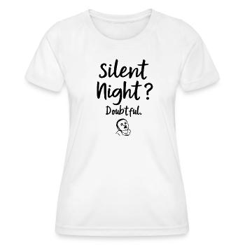 Funny christmas Gift for young Parents - Women's Functional T-Shirt - white - Front - AI Model Female 172 dark (172cm)